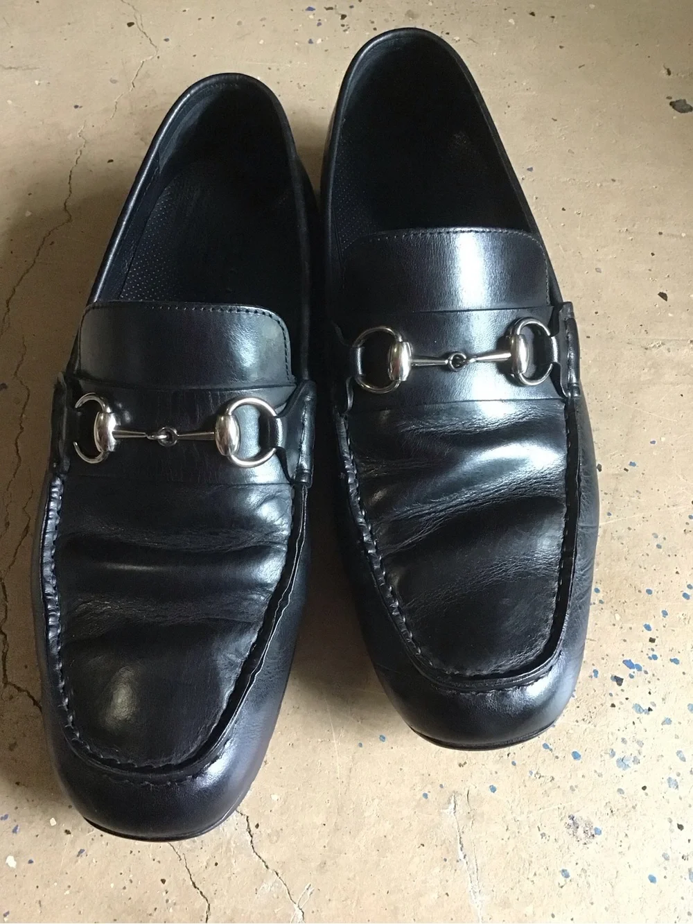 GUCCI Horsebit Slip-On Loafers